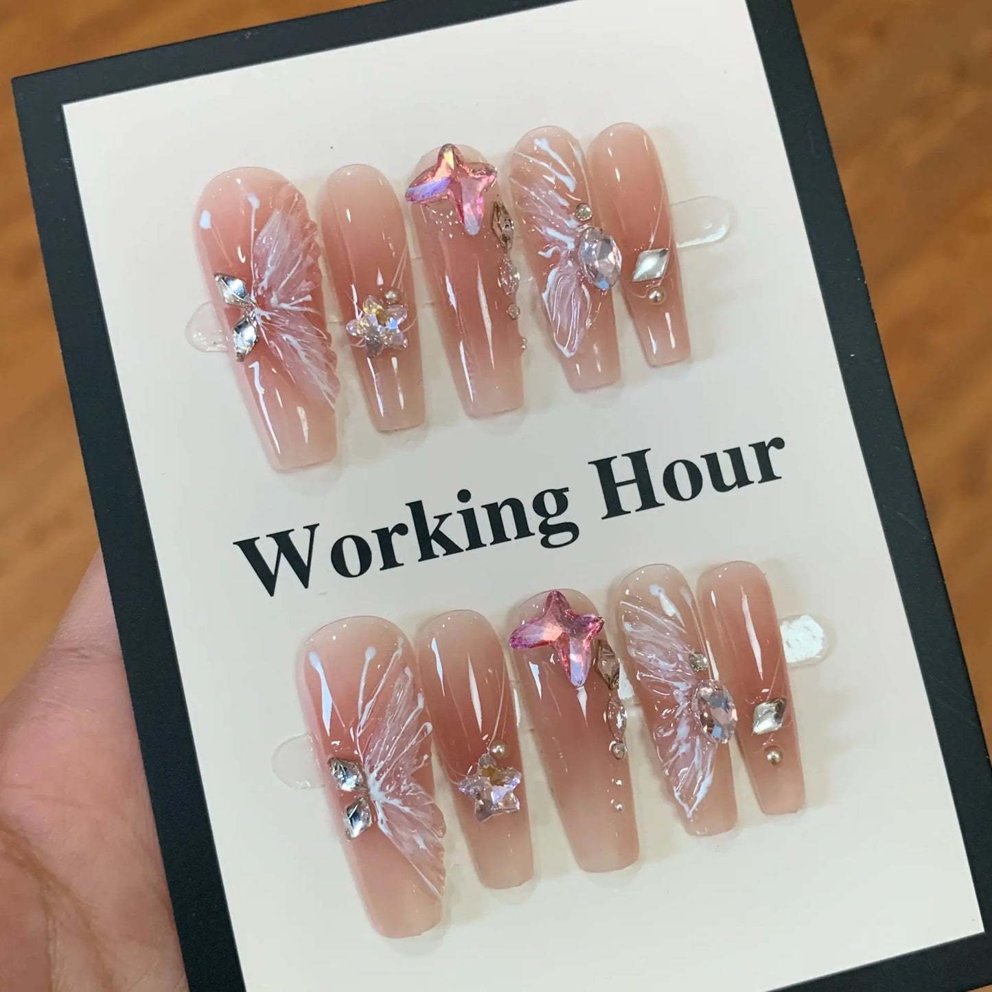 10Pcs uñas echas a mano - tidovo