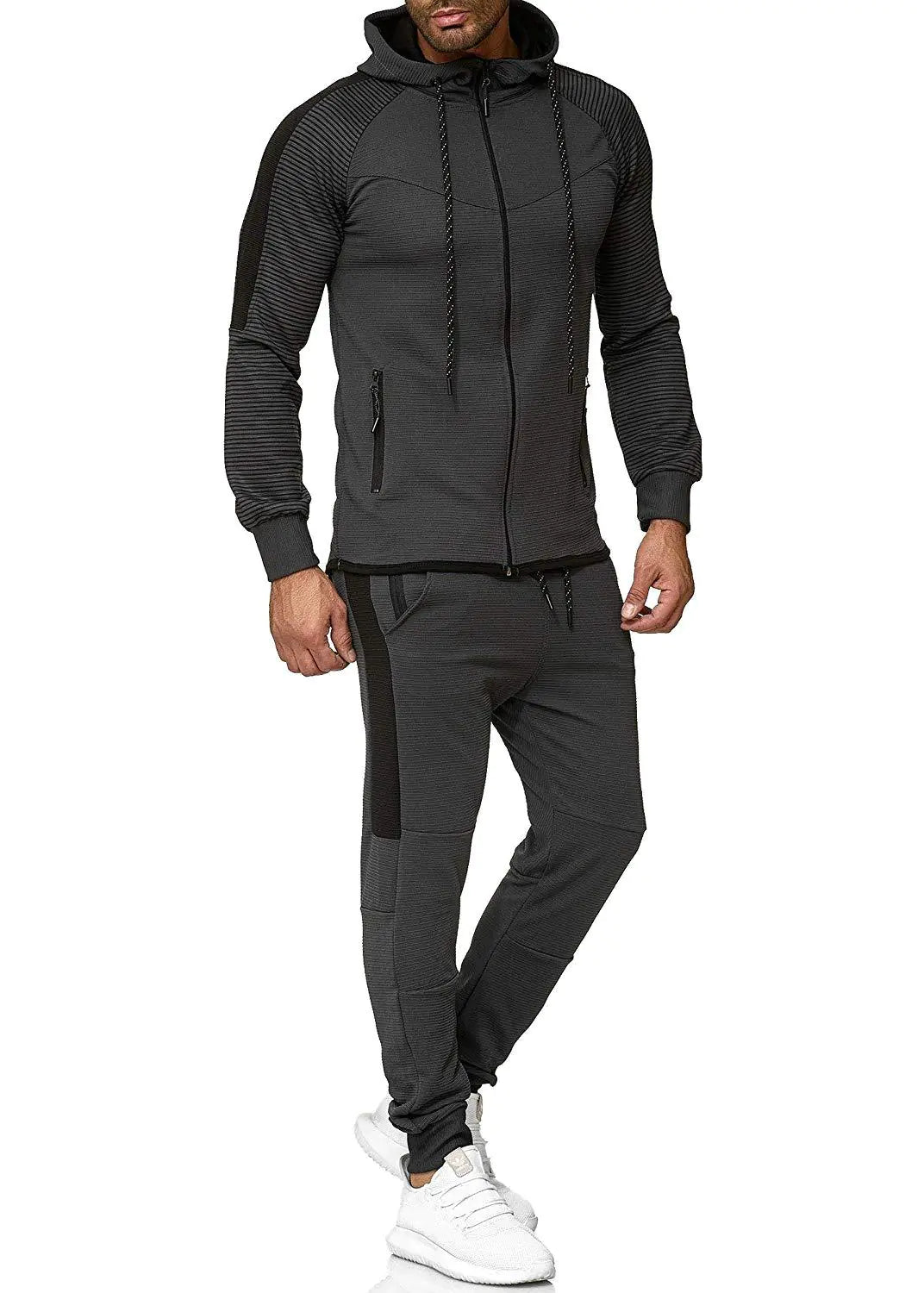 Conjunto Deportivo Casual a Rayas para Hombres - tidovo