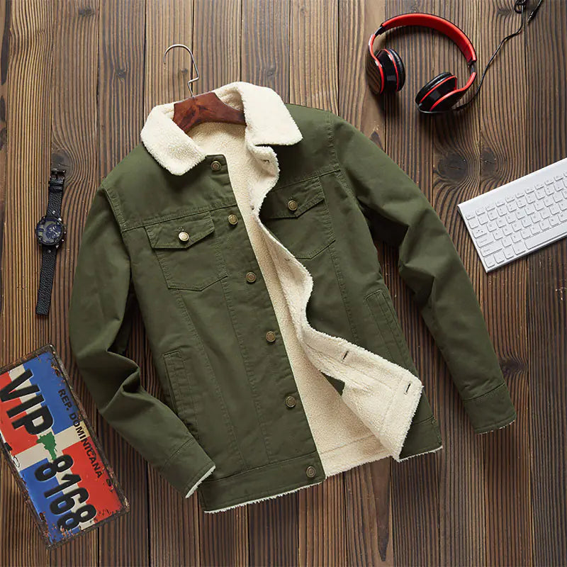 Chaqueta Cargo  en Lana de Cordero y Forro Polar - tidovo