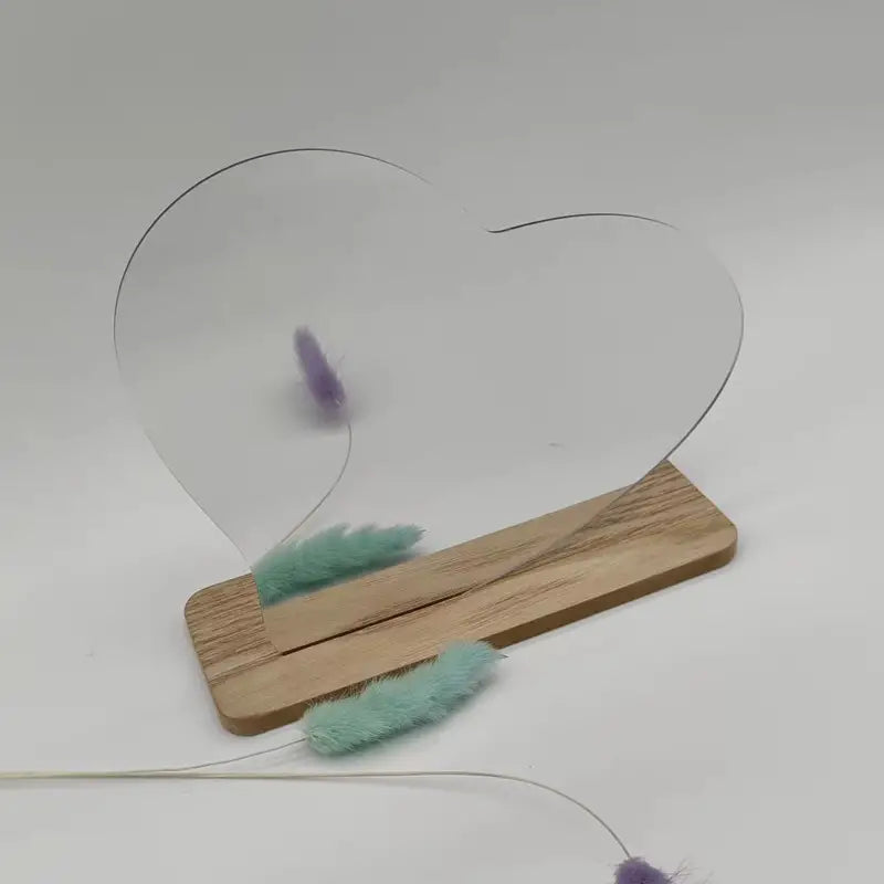 Espejo Irregular con Soporte de Madera - tidovo