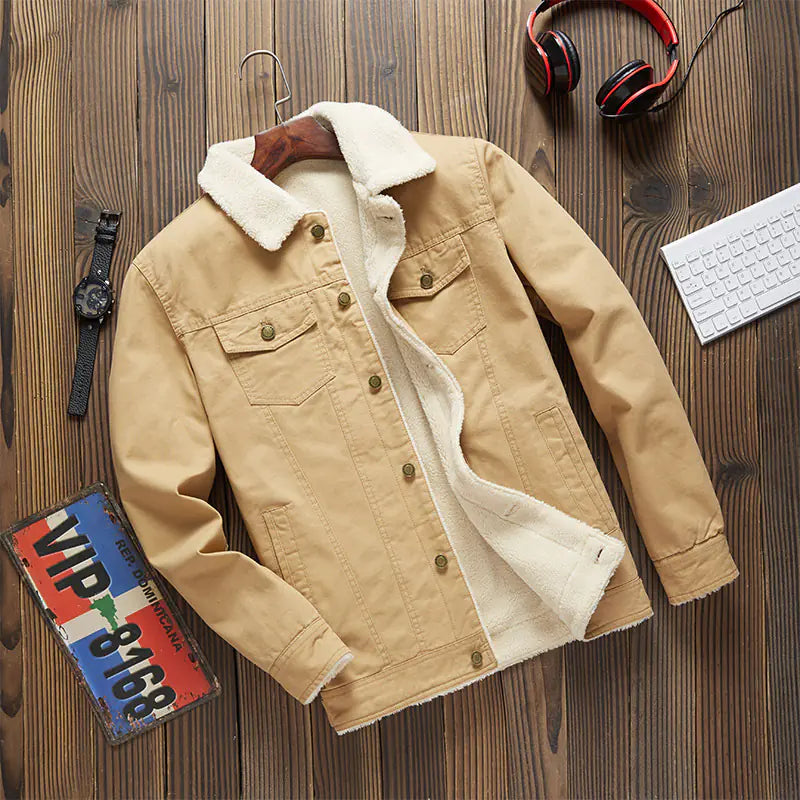 Chaqueta Cargo  en Lana de Cordero y Forro Polar - tidovo