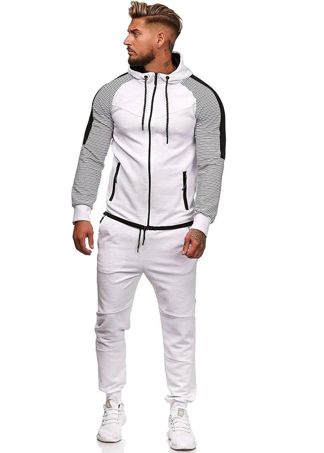 Conjunto Deportivo Casual a Rayas para Hombres - tidovo
