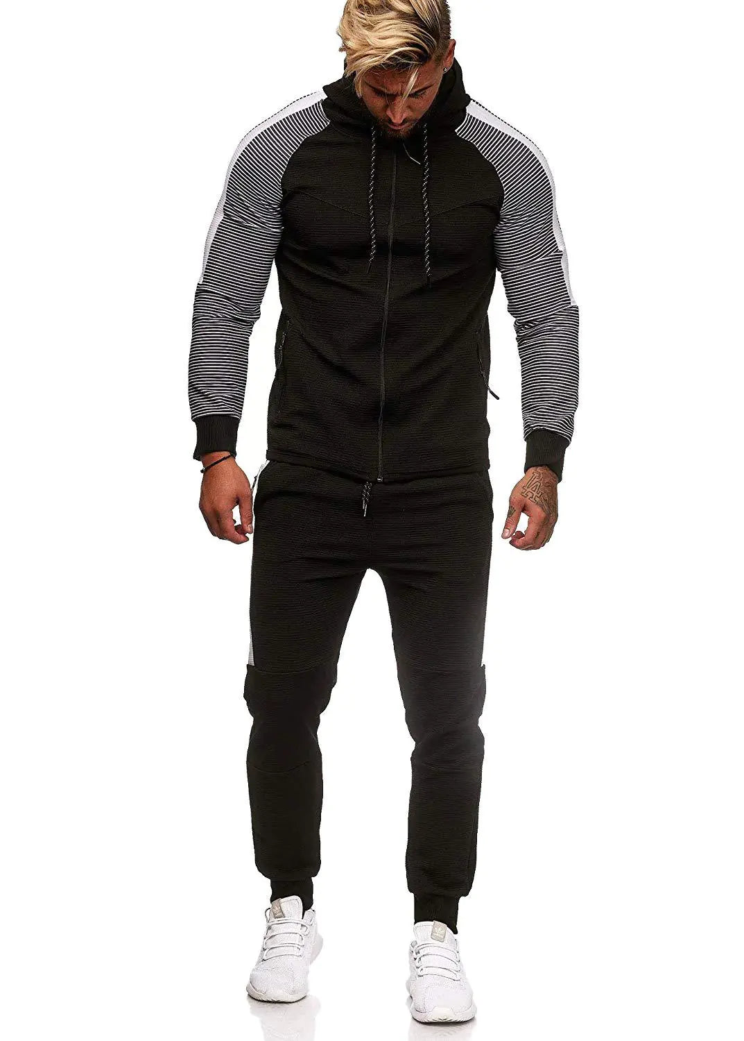 Conjunto Deportivo Casual a Rayas para Hombres - tidovo