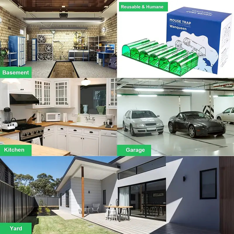 Trampas para Ratones No Letales para Uso Interior y Exterior - tidovo