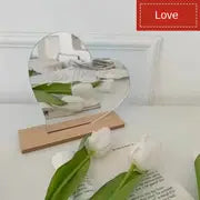 Espejo Irregular con Soporte de Madera - tidovo