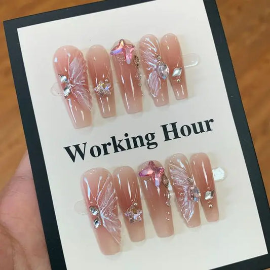 10Pcs uñas echas a mano - tidovo