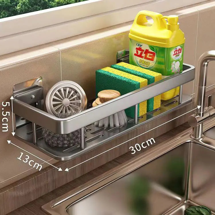 Estantería Montada en la Pared con Cesta de Drenaje - tidovo