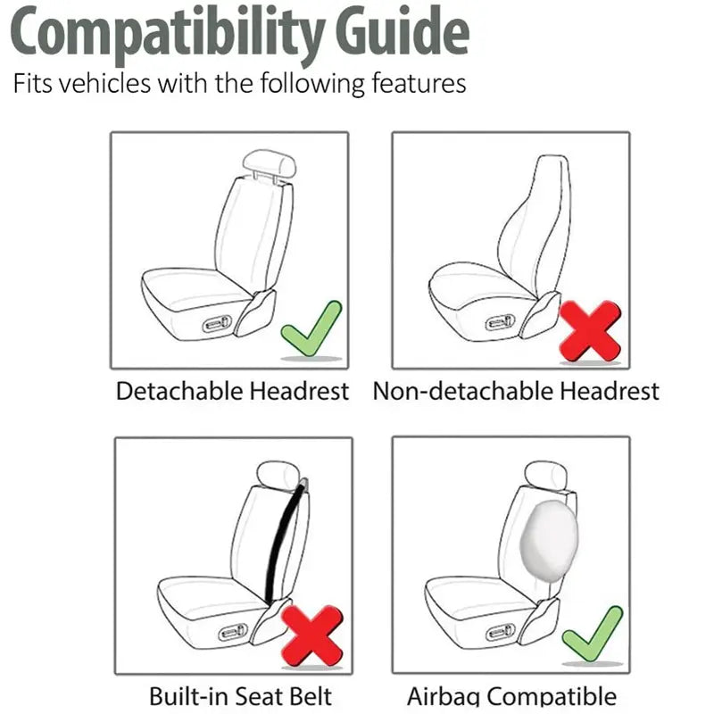 Set de Cojines para Asientos de Coche de Poliéster - 4 o 9 Piezas - tidovo