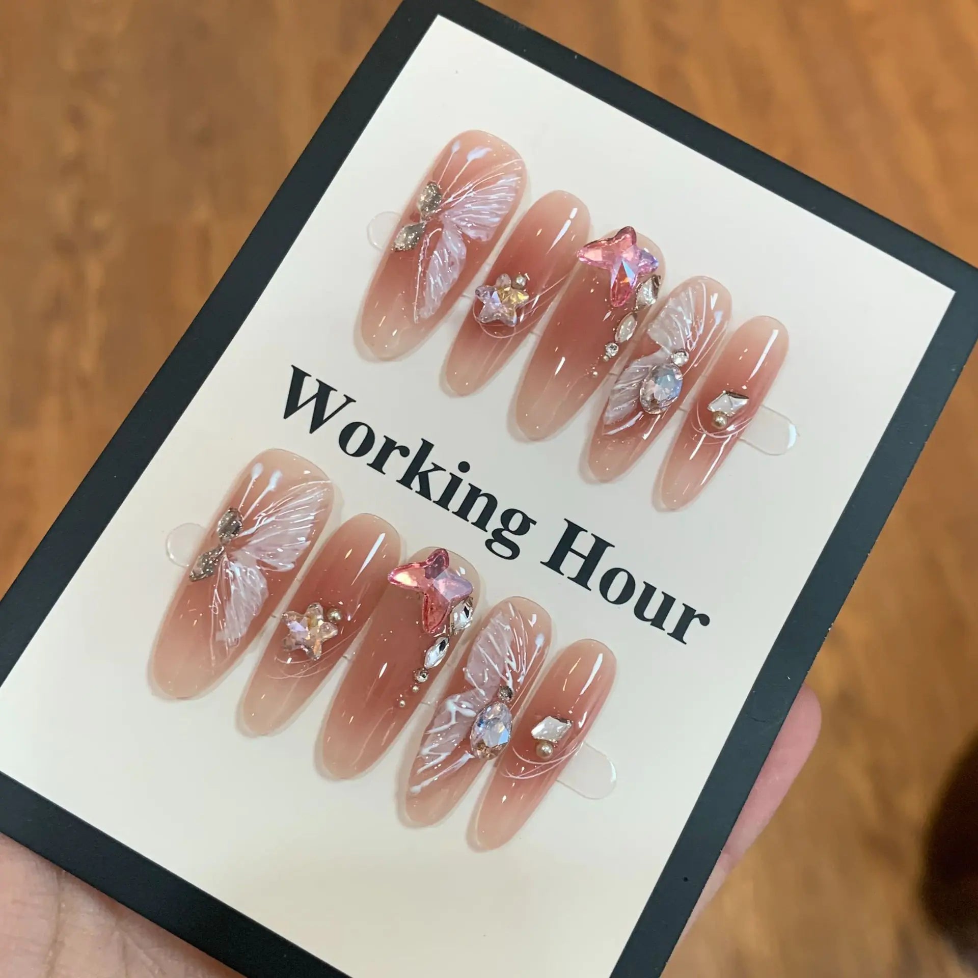 10Pcs uñas echas a mano - tidovo