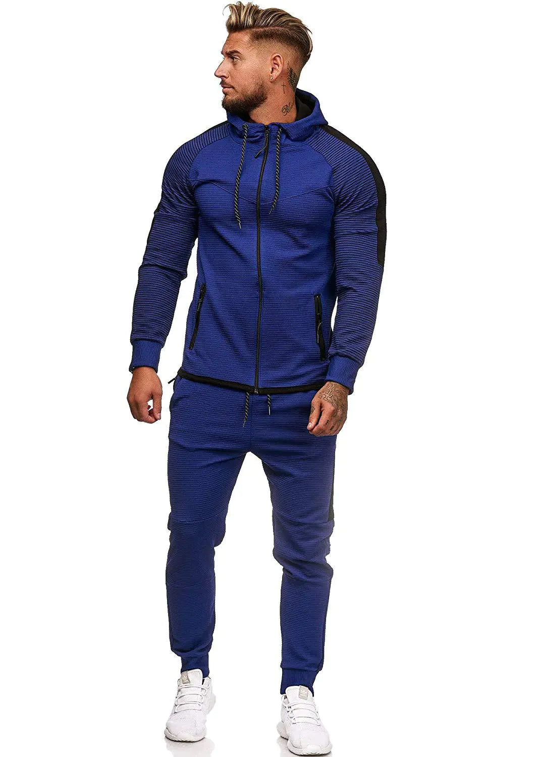 Conjunto Deportivo Casual a Rayas para Hombres - tidovo