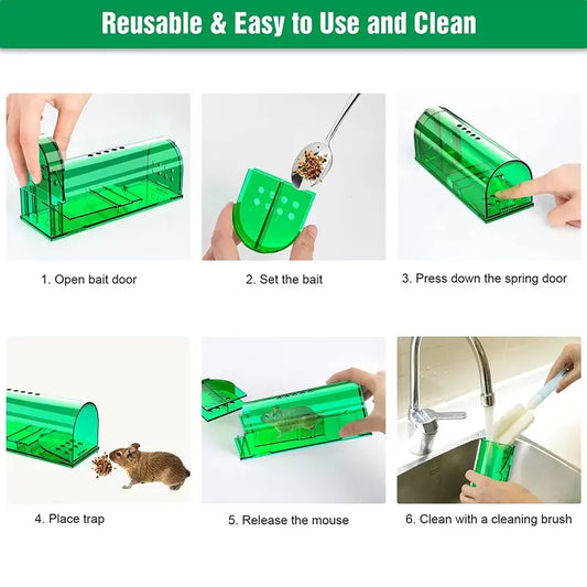 Trampas para Ratones No Letales para Uso Interior y Exterior - tidovo