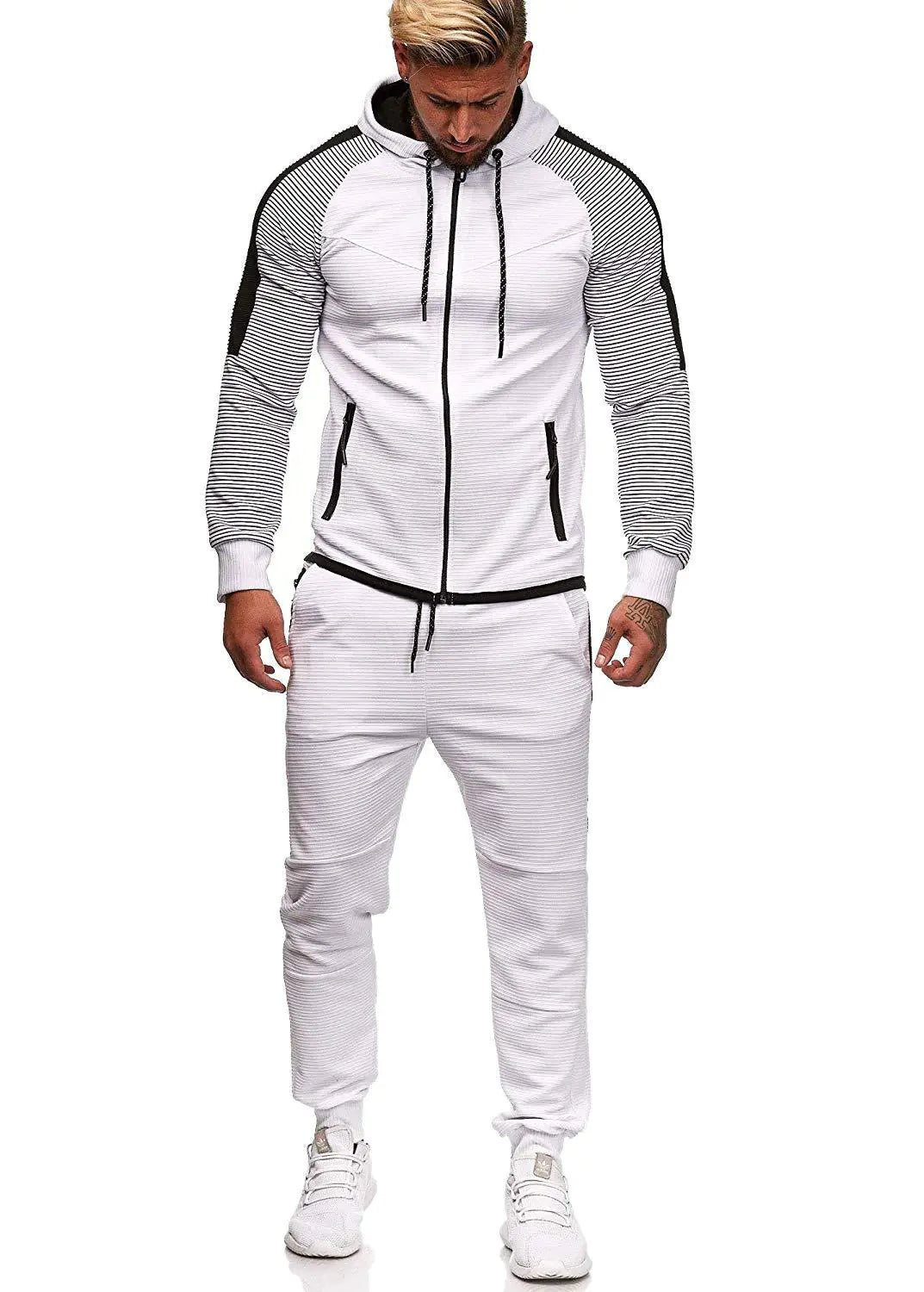 Conjunto Deportivo Casual a Rayas para Hombres - tidovo