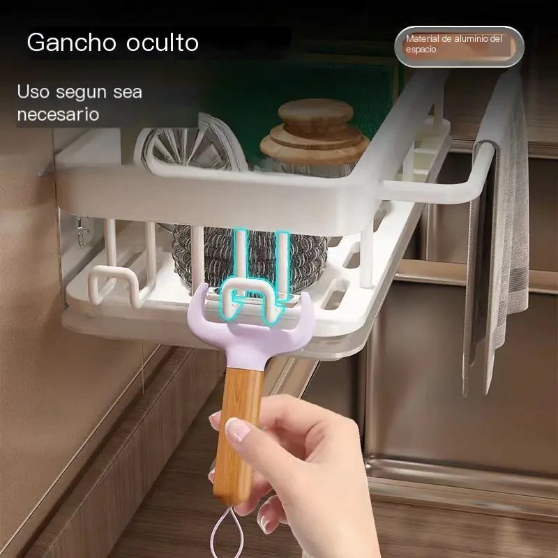 Estantería Montada en la Pared con Cesta de Drenaje - tidovo