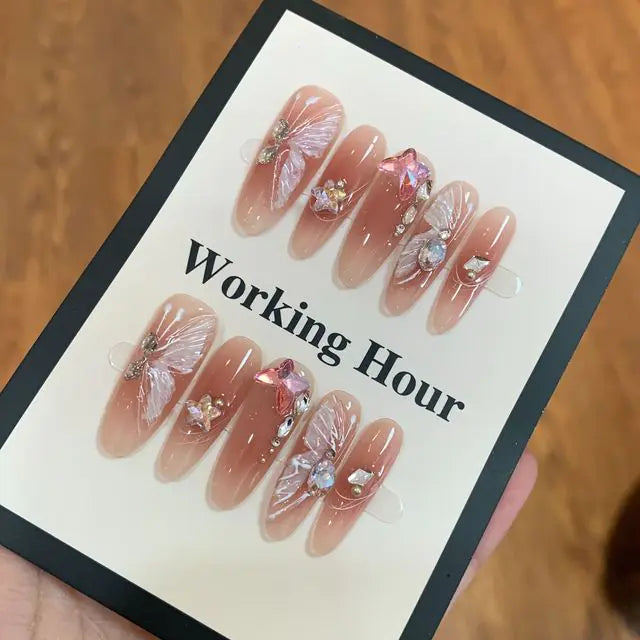 10Pcs uñas echas a mano - tidovo