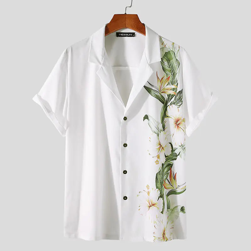 Camisa Hawaiana Estampada de Moda - tidovo