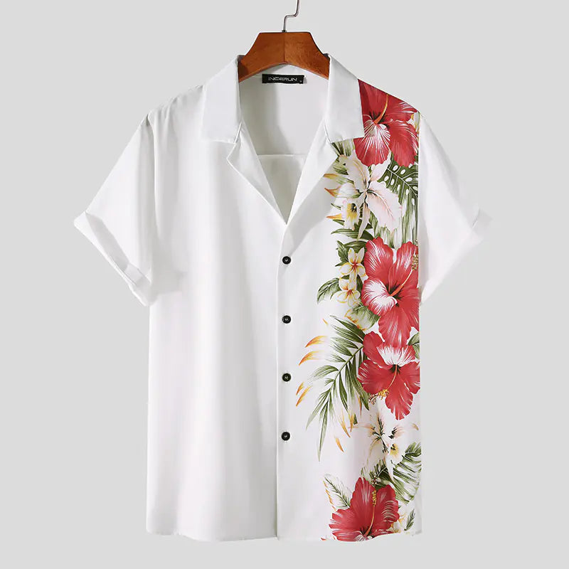 Camisa Hawaiana Estampada de Moda - tidovo