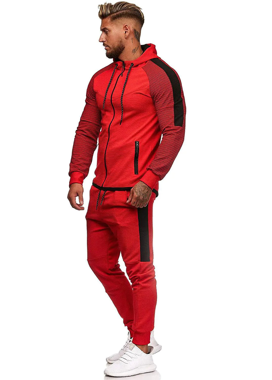 Conjunto Deportivo Casual a Rayas para Hombres - tidovo